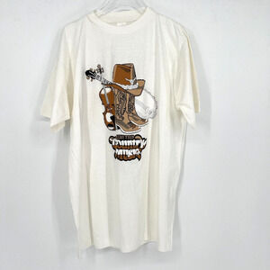 Vintage T‎ Shirt Cowboy Women's XL Western Graphic Love That Country Music